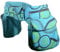 Kunst und Magie Doppel Bauchtasche Sidebag Gürteltasche Festivaltasche Hippie Goa, Farbe:Petrol/Grün