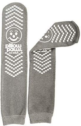 XXL Gray Double Tread Slip Stop Socks from Pillow Paws (Terrycloth) (2 Pairs)