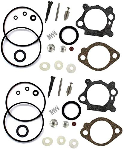 AISEN 2 Pack Reparatur Satz für Briggs & Stratton 398183 490937 Quantum Max 498260 Rasenmäher Vergaser Dichtungen