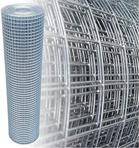 Garmix Volierendraht 19x19mm 1,05mm Maschendraht 4-Eck Verzinkt Drahtgitter (150cm x 25m, 1,05mm)