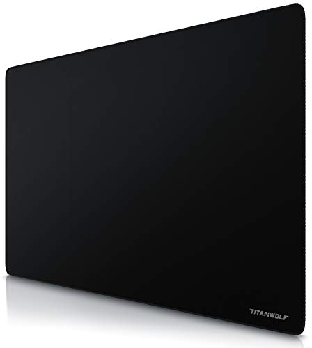 TITANWOLF - Übergröße Mauspad Gaming 900x600mm Titanwolf - XXL Mousepad groß - Tischunterlage Extra Large Size - für Präzision Geschwindigkeit - für Roccat Razer Logitech Maus und Tastatur - schwarz