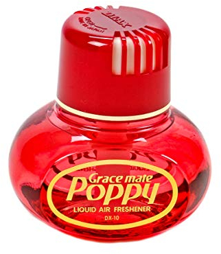 Poppy Lufterfrischer, mit Klebepad, Duft Inhalt 150 ml, Raumduft, LKW, Auto, Boot, Wohnmobil, Büro, Duft Kirsche