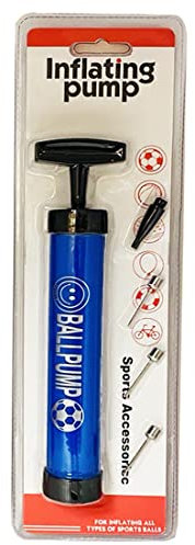 koolbitz Portable Air Pump and Ball Pump Inflator Kit with Needle and Nozzle for Soccer Basketball Football Volleyball Water Polo Rugby Exercise Sports Ball Balloon Swim Inflatables Red