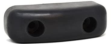 ZEROplus 125mm Heavy Duty Rubber Radiused Door Buffer with Two Fixing Holes, Z115.11
