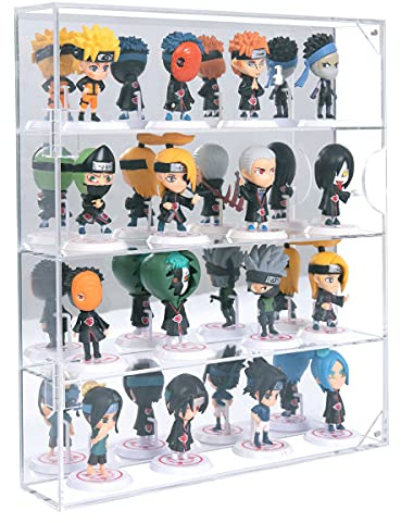 AITEE Acryl-Vitrine mit verspiegelter Rückseite, Vitrine für Mini-Funko-Pop-Figuren, durchsichtig, Schrank-Organizer für Mini-Spielzeug, Sammlungen und Steinstein