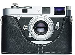 Zakao Kameratasche für Leica MP/M6/M4/M3/M2/M1/MDa Filmkamera, handgefertigt, echtes Leder, Halbkamera-Hülle für Leica MP/M6/M4/M3/M2/M1/MDa (mit Schnellfilm-Prozessor) Filmkamera, Schwarz