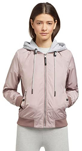 khujo PERSEE Damenjacke Bundjacke Jacke Sommerjacke Übergangsjacke Kapuze Damen (L, Dusty-Rose)