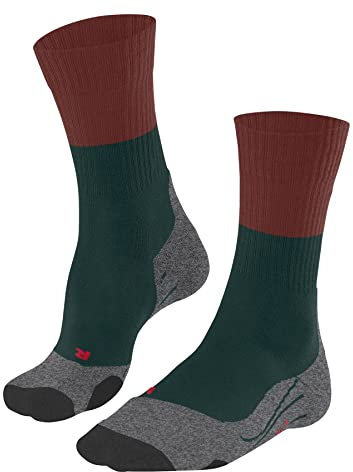 FALKE Herren Wandersocken TK2 Explore M SO Wolle Funktionsmaterial antiblasen dick 1 Paar, Grün (Holly 7385), 44-45