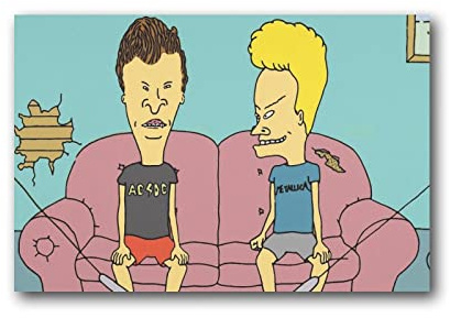 MINGCAI Beavis And Butthead Cartoon Filmserie Leinwandposter Wandkunst Bild Drucke Hängende Foto-Dekoration Heimposter Kunstwerke 20 x 30 cm