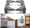 LZQ Base Ajustable con Ruedas, Soporte para Lavadora, 4 Pies, para Frigorífico, Secadora y Lavadora (Ancho Ajustable 44-75 cm, Altura 10-13 cm), Color Gris