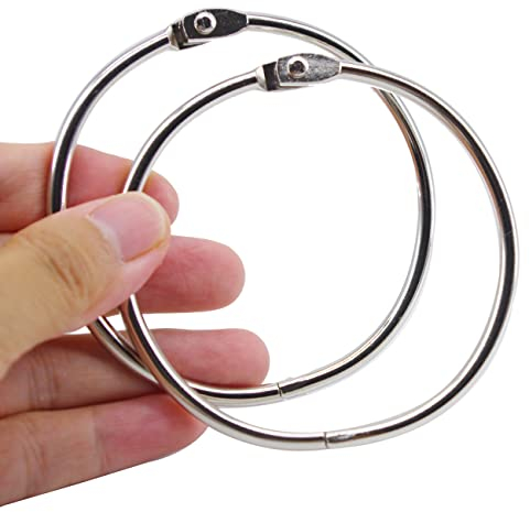 Celwchx 3 Inch Loose Leaf Binder Rings Extra Large Metal Rings 12 PCS