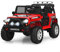 COSTWAY 12V Kids Electric Ride on Truck, Battery Powered Off-road Car with Remote Control, LED Lights, Horn, Music, 4 Spring Suspension Wheels Vehicle Toy for Children (Red)