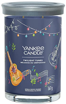 Yankee Candle Candela profumata Twilight Tunes, grande candela in bicchiere con doppio stoppino, miscela di cera di soia, candela a lunga combustione, regalo perfetto per le donne