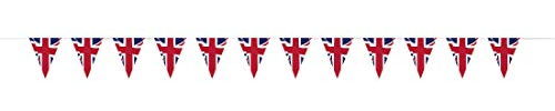 Unique 28794 Bunting Banner-3.65 m-Union Jack Patriotic Party-1 Count (Pack of 1), Multicolour