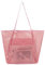 NLAND Borsa da Spiaggia Grande Donna Borsa Mare Borsa Tote in Rete Pieghevole Borse a Tracolla per Viaggio Picnic Vacanze Shopping Bag (Rosa)