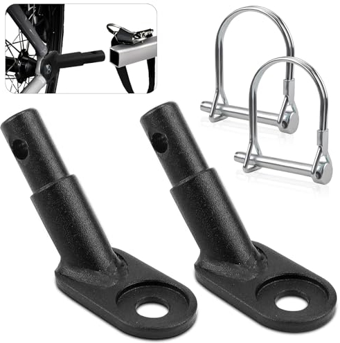 Gancio Traino Bici Accoppiamento Rimorchio Bici 2 Pezzi Adattatore Attacco Gancio Bici con Fibbia a Forma Di U Gancio di Traino per Bambini Carico Animale Domestico Trailer Bici