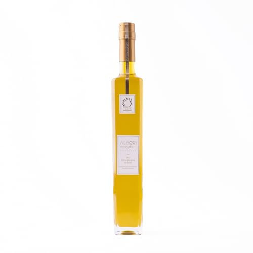 ALBORI Peranzana - Olio Extravergine di Oliva Italiano 500 ml Estratto a Freddo, Olio di Oliva Extra Vergine Astucciato con 100% Olive Monocultivar dal Sapore Deciso per Pesce, Carne e Verdura
