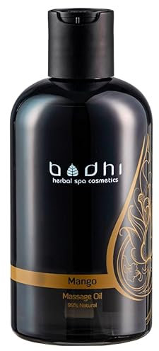 Bodhi® Massageöl Mango 250 ml - in Bio-Qualität, zur erfrischenden Massage mit Kokos und Reisöl, Vegan & natürlich