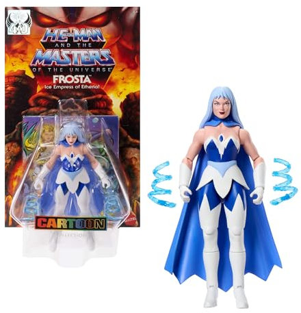 Masters of the Universe Origins Actionfigur Frosta aus der Cartoon-Kollektion, ca.14 cm groß, aus der TV-Serie der 1980er, Princess of Power mit eisigen Kräften, detailreichem Design und Umhang, JBM87