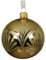 Addobbo Albero Di Natale Pallina Albero Di Natale Diametro 8 Cm Figure Assortite Varzi Natale (Oro Con Glitter Oro Confezione Da 6 Palline)