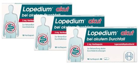 LOPEDIUM akut bei akutem Durchfall Hartkapseln (3x10St)