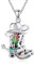 VENACOLY Cowboy Boot Halskette 925 Sterling Silber Cowboy Boot Anhänger Schmuck Geschenke für Frauen