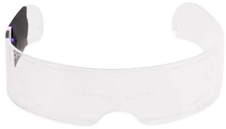 LED Visor Glasses, 7 Colors 3 Modes Cyberpunk Light Up Glasses, Rechargeable Luminous Glasses for Halloween, Cosplay, Bar, Club, Festival Party, Futuristic Neon Glasses (2pcs)
