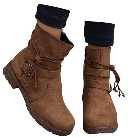 sconti Stivaletti con Pelo Donna Stivaletto Donna Invernale Stivaletti Estivi Donna Stivali Donna Pelle Biker Stivali Texani Donna Estivi Stivaletti Donna Neri con