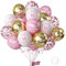 Yiran Luftballons 16 Jahre Geburtstag Deko, 16 Stück Geburtstag Deko 16 Jahre Mädchen, Happy Birthday Deko Luftballon Weiß Rose Gold, Deko 16 Geburtstag Konfetti Luftballons, Birthday Party Deko