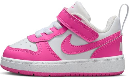 Nike Schuh Court Borough Low Recraft Schuh Für Babys Und Kleinkinder, White/Laser Fuchsia, DV5458-123, 17 EU (2C US)