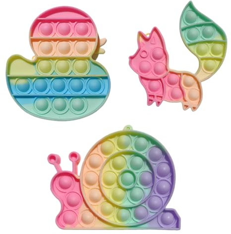 3 Pack Pop Bubble Fidget Sensory Toy Set - Antistress-Spielzeug für Kinder, Kindergeburtstag-Gastgeschenke