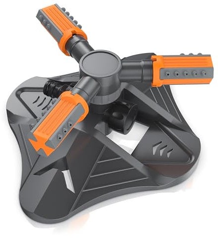 Brandson - Rasensprenger 360 Grad Kreisregner - Garten Sprinkler 3/4 Zoll- Rotierender Wasser Sprinkler - Große Flächen - mit Schnellkupplung, für Bewässerungsanlagen, Rasensprinkler