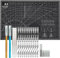 A3 Cutting Mat Kit, A3 Mat for Carving Crafts, Cutting Board for Sewing Self Healing Cutting Mat (Black)
