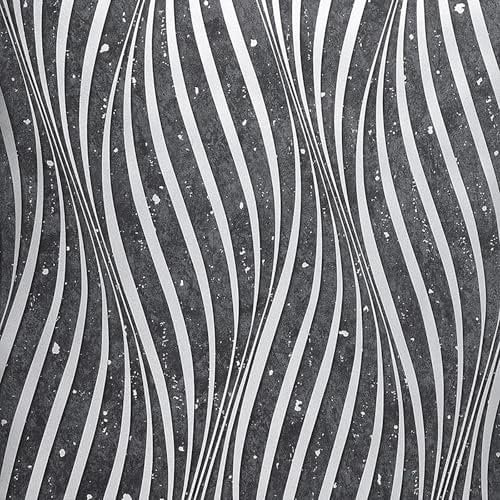 Swehooirt Black Wallpaper with Metallic Glitter Effect Black and Silver Wallpaper for Bedroom Adults Media Wall Modern Wall Paper Roll Living Room Kitchen Wallpapers