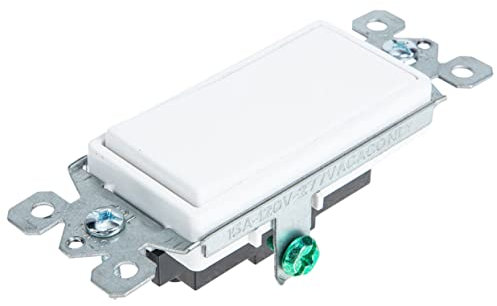 Holibanna Schalttafel Elektrisch Gebürsteter Stahl Dekorateur Beleuchtetes Licht Kompatibel Wandlampe Unterbrecher Für Led Ein/Aus Schalter Unterbrecher Für Lampe Weiß Phosphorbronze