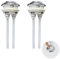 2 Piezas Pulsador Cisterna Universal 50mm, Botón Doble Descarga para Inodoro y Bañera, Compatible con Agujeros de 37-50mm, Ahorro de Agua y Diseño Moderno (Diámetro 6cm, Plata)