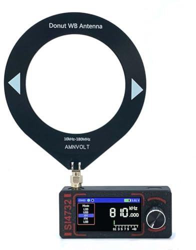 Upgrade DSI4732 Taschenradio, FM AM Radio & Empfänger (für MW und SW) und SSB (für LS-Band USB) mit 4,8 cm IPS-Bildschirm, 800 mAh Akku (Loop-Antenne)