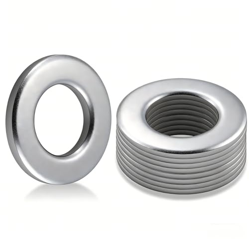 msymsyu 140 Pcs Washers M5 Penny Washers 5mm x 10mm Washer for Screws Carbon Steel Flat Washer Metal Wide RoundWasher Suitable for DIY Projects and Mechanical Equipments