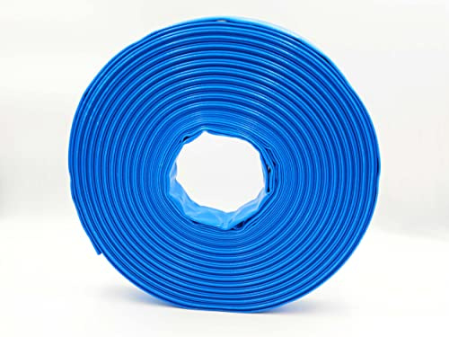 1 pollice | 25 mm – 100 metri – Tubo piatto in PVC – tubo da costruzione – tubo industriale – blu
