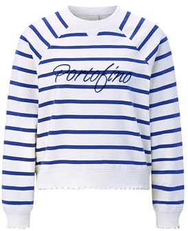 rich&royal RICHROYAL gestreiftes Baumwoll Sweatshirt, Farbe:blau, Größe:XL
