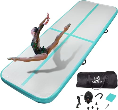 Agilepeak Air Mat, Track Tumbling Mat, 3/4/5/6 m Aufblasbare Gymnastikmatte, Gym Mat, Turnmatte & Fitnessmatte – Tragbar, Training zu Hause, im Freien & Camping