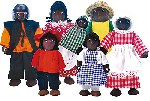 Winzlinge Original BIEGEPUPPEN Farbige Familie Set 7