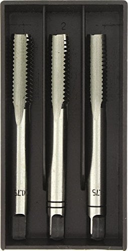 Timoly 1050012120175 Handgewindebohrer, verchromter Stahl, metrisch, Durchmesser M12175, 3 Stück