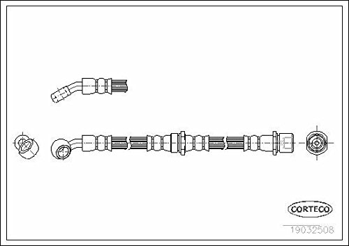 Corteco 19032508 Bremsschlauch hinten rechts