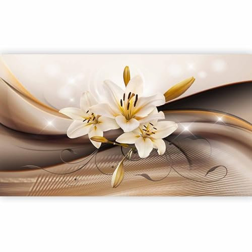 Fotomurales B&D XXL - 100x70 cm XXL Papel pintado tejido no tejido Decoración de Pared decorativos Murales moderna Diseno Fotográfico Flores Lirio b-a-0307-a-b