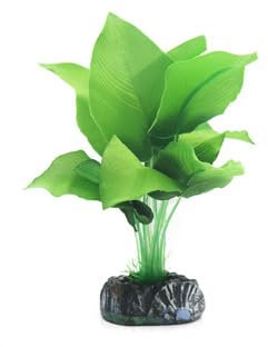 Realistic Silk Artificial Aquarium Plants ~ 20cm Silk Green Spatterphyllum