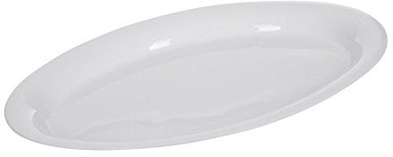 Whitefurze Oval Platter Tray Table Dish Buffet Salad Fruit Serving 53CM White