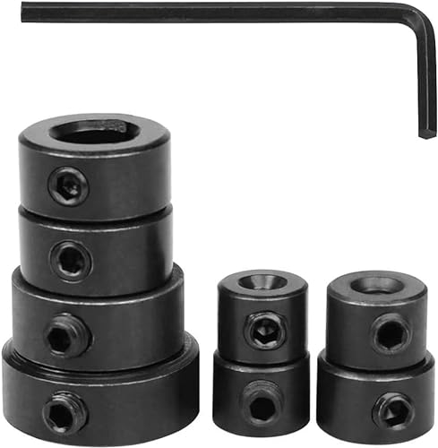 Jadeshay Butées de Profondeur pour Forets, Ensemble de Forets, Butées de Profondeur de Forage, Colliers de Butée de Profondeur 8pcs, 3mm, 4mm, 5mm, 6mm, 8mm, 10mm, 12mm