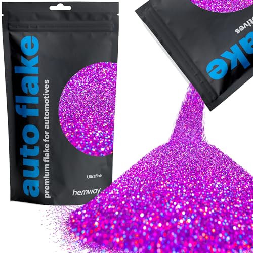 Hemway Premium Automotive Glitter Flake Paint Additive - Purple Holographic | Ultrafine Metal Flakes for Car, Truck, RV, Motorbike & Boat Decoration | Mix with Auto Paint | 100 g