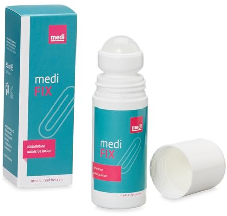 medi fix hautschonender Klebestift | 6x 50 ml | Für Kompressionsstrümpfe | Gibt sicheren Halt für die Strümpfe | Hautschonend
